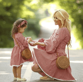 Robe mère fille rouge à carreaux